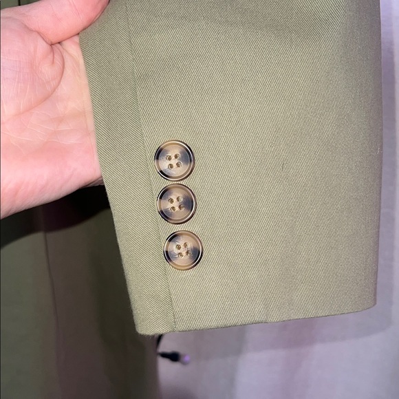 7 For All Mankind Olive Trench Coat - Picture 5 of 7